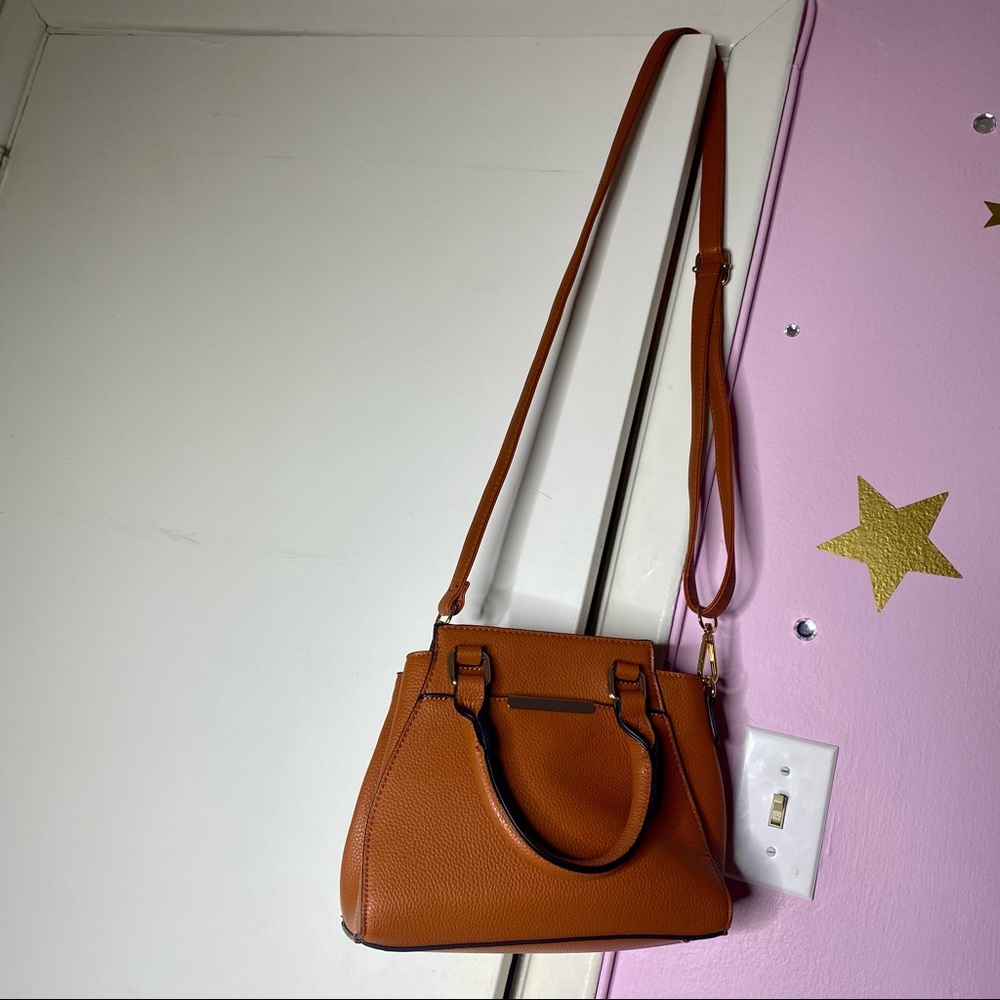Brown Satchel with Removable Crossbody Strap Bag
